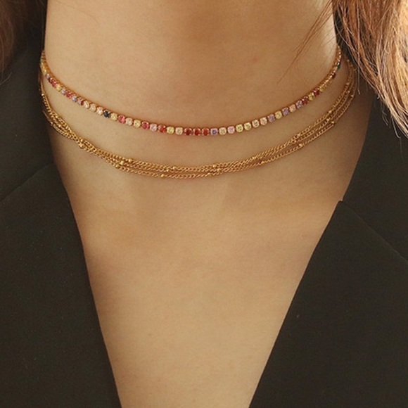 ✨Rainbow Tennis Choker - Picture 7 of 9